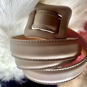 💎 Tanner Women's Leather Belt  medium Size - Women | Color: Beige | Size: M#WT7